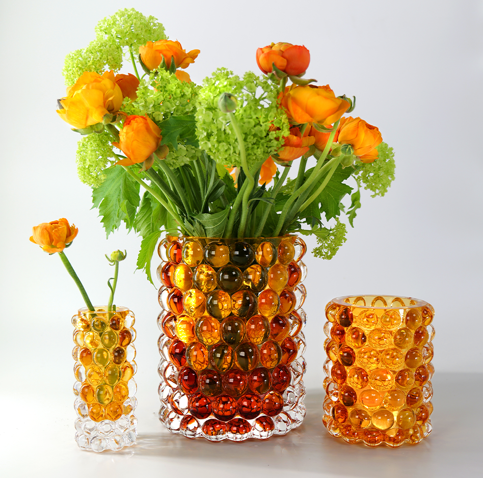 HURRICANE LAMP BOULE LARGE, Amber