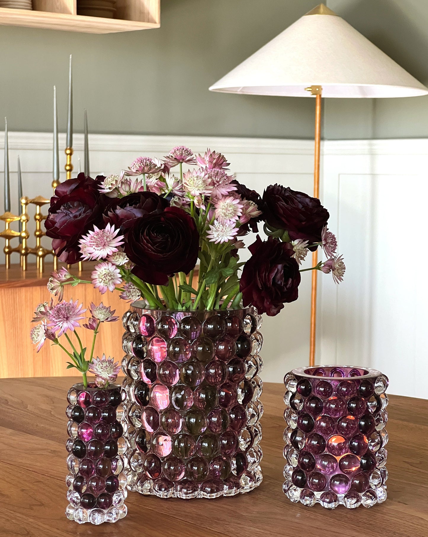 HURRICANE LAMP BOULE, Heather