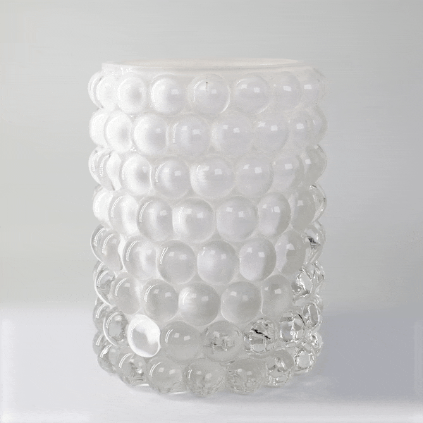 HURRICANE LAMP BOULE LARGE, White Ljuslykta