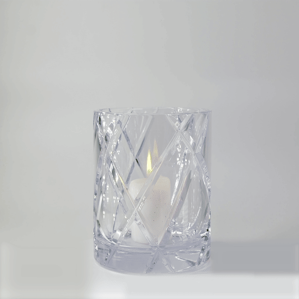 HURRICANE CRYSTAL LAMP MEDIUM, Clear