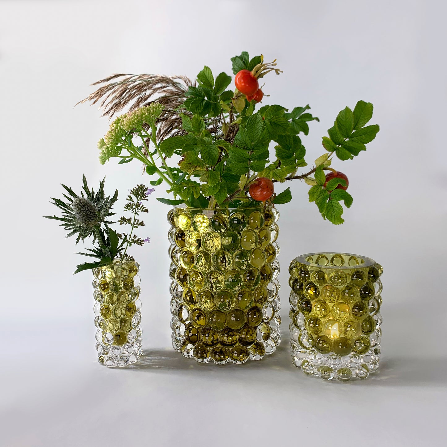 HURRICANE LAMP BOULE LARGE, Olive