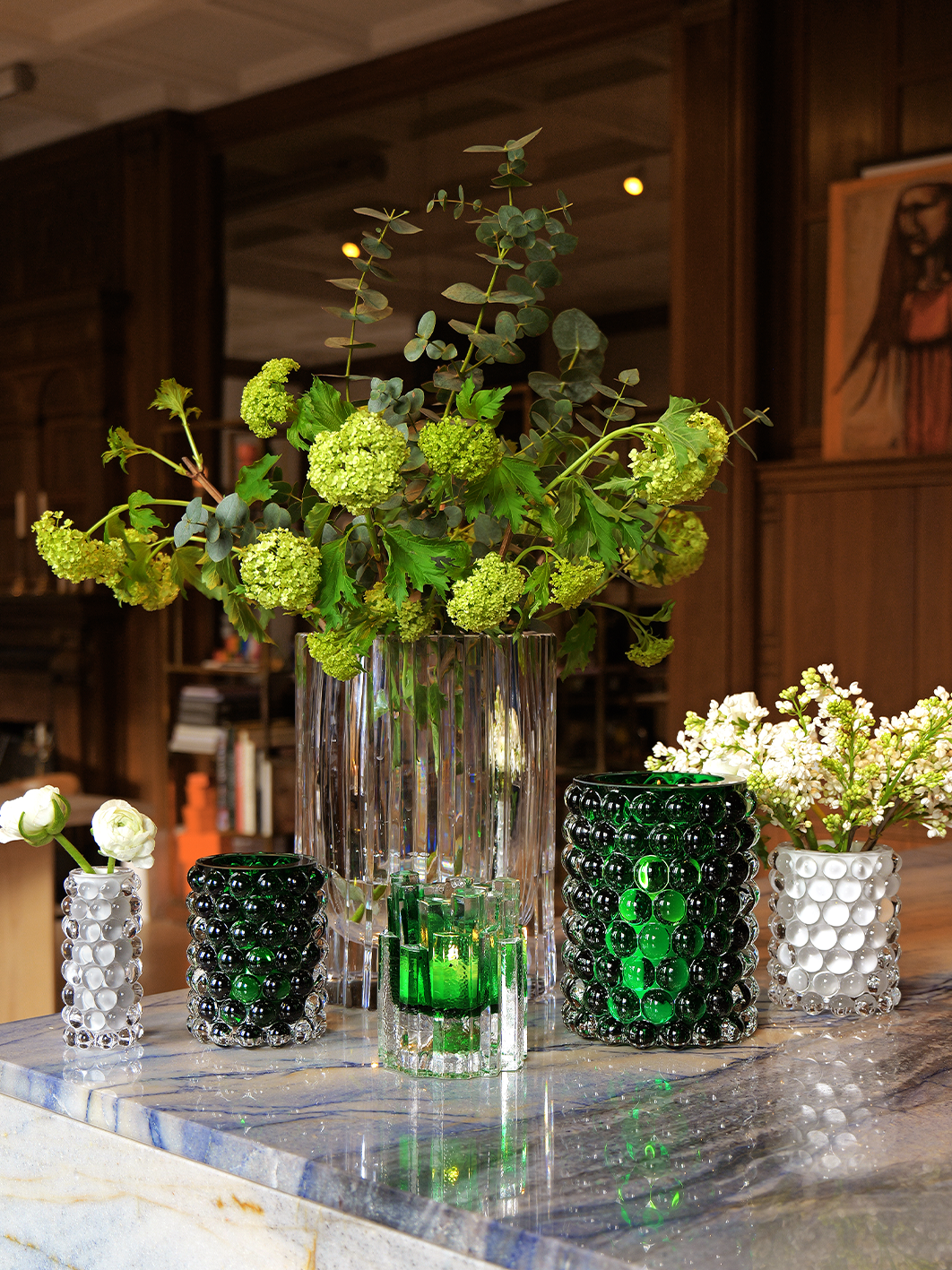 HURRICANE LAMP BOULE REGULAR, Green Ljuslykta