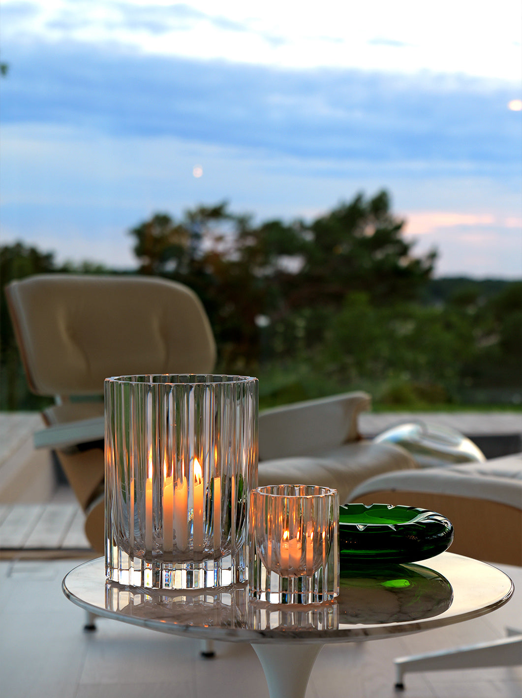 HURRICANE CRYSTAL LAMP SMALL, Strict Windlicht