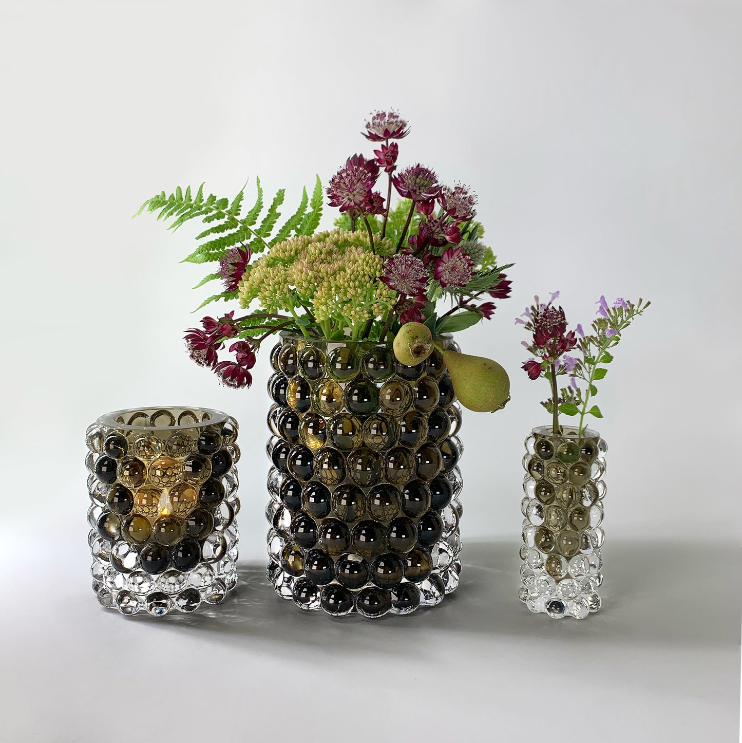 HURRICANE LAMP BOULE, Tobacco