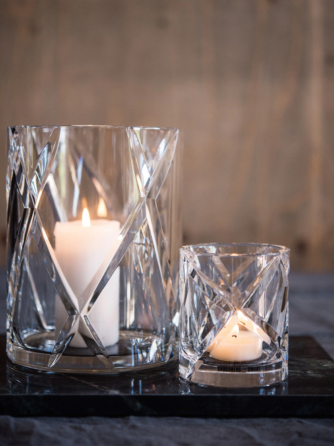 HURRICANE CRYSTAL LAMP MEDIUM, Clear
