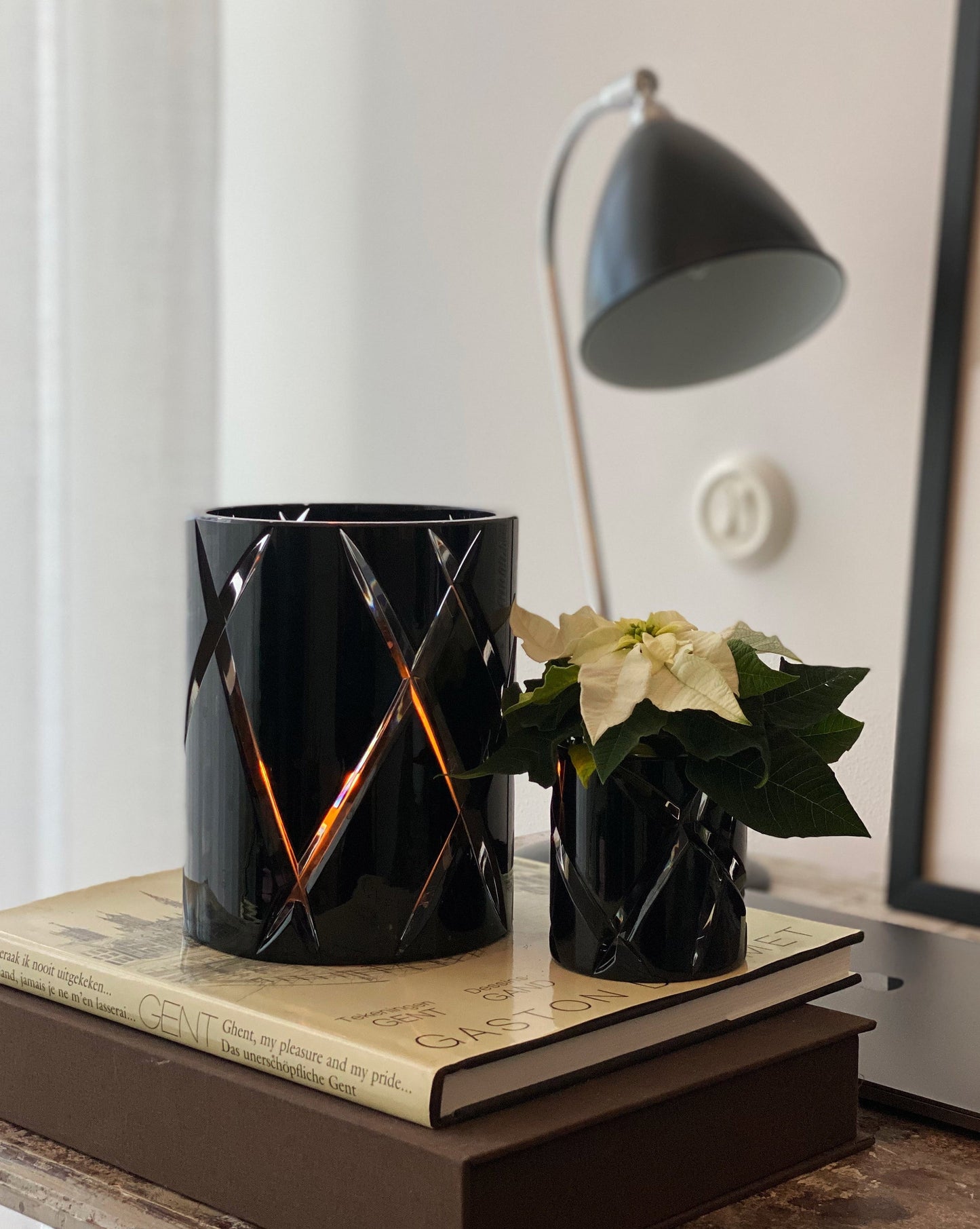 HURRICANE CRYSTAL LAMP SMALL, Black Skogsberg&Smart