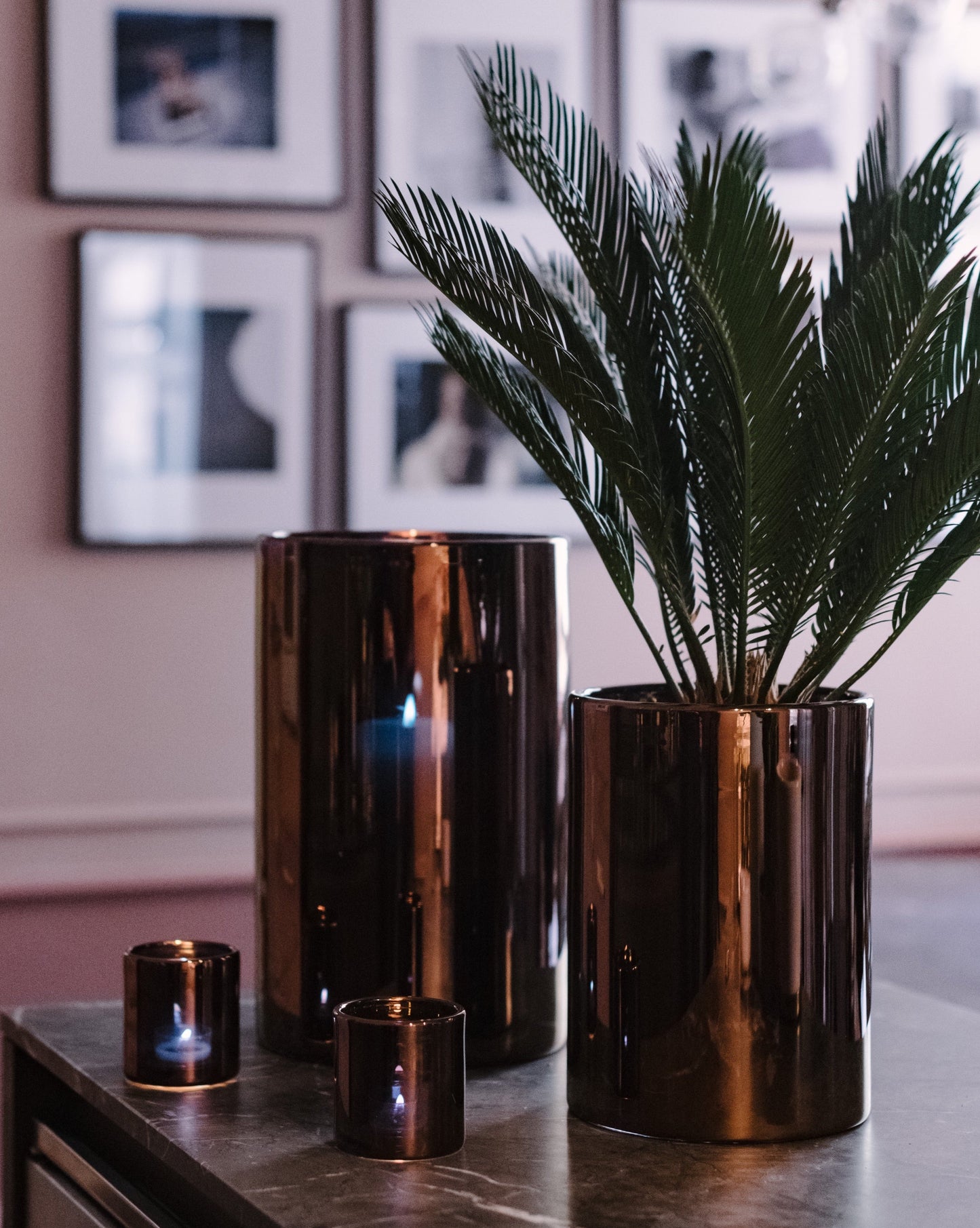 HURRICANE LAMP SMALL, Bronze Skogsberg&Smart