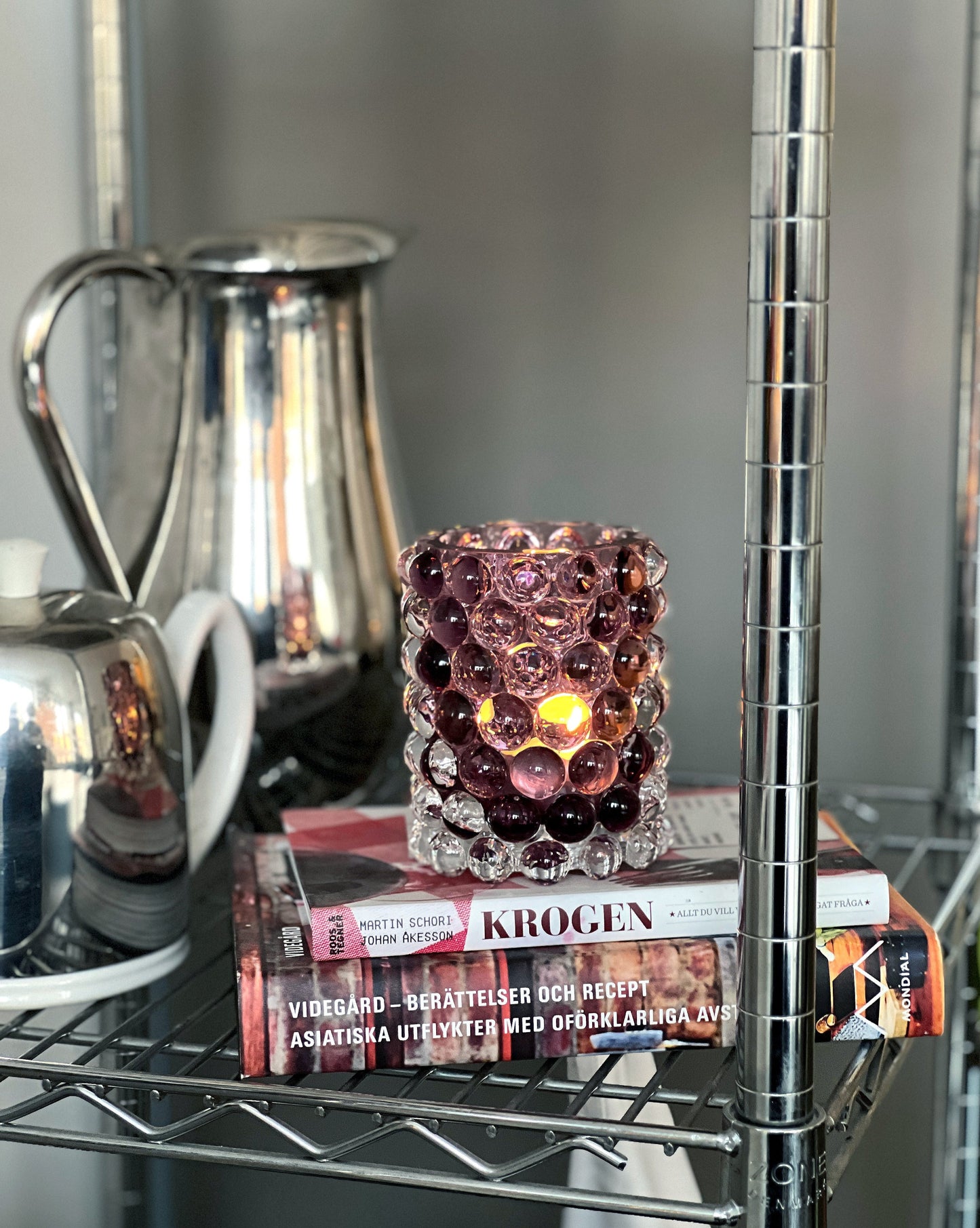 HURRICANE LAMP BOULE REGULAR, Heather