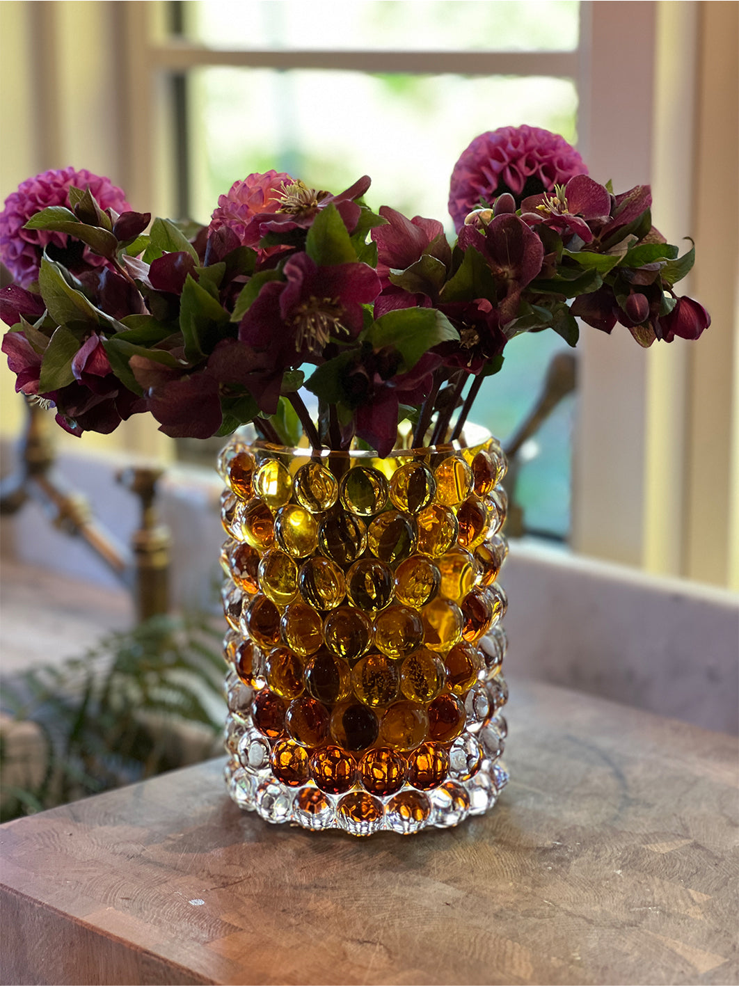 HURRICANE LAMP BOULE LARGE, Amber