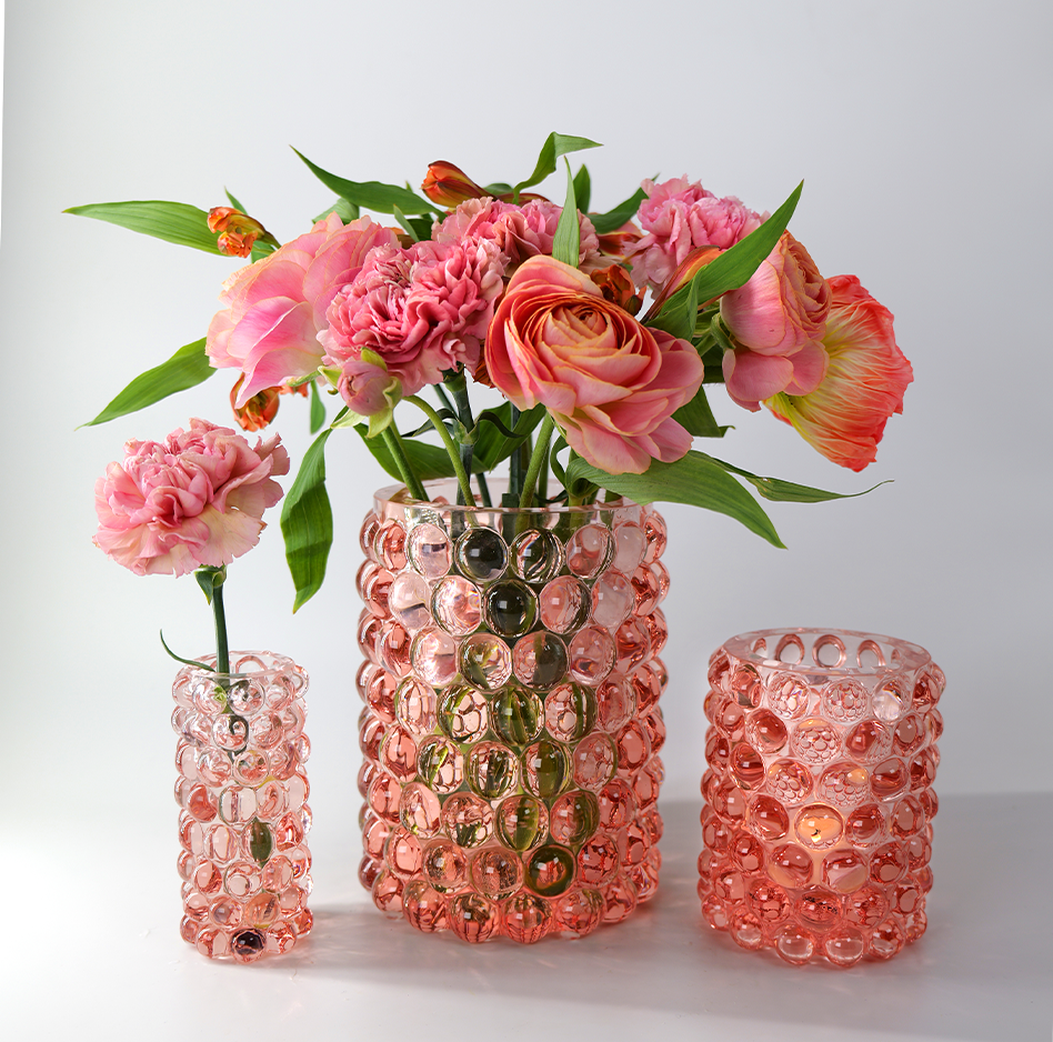 HURRICANE BOULE MINI, Rosé Mini Vase