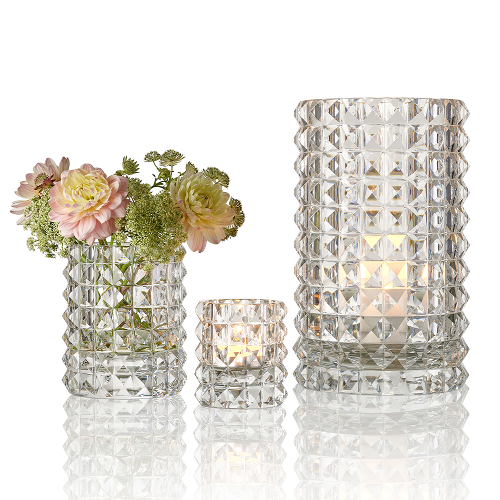 HURRICANE CRYSTAL LAMP MEDIUM, Clear Stud